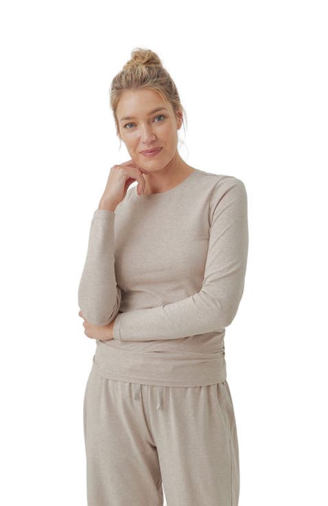 Organic Cotton Cool Stretch Fitted Long Sleeve Tee