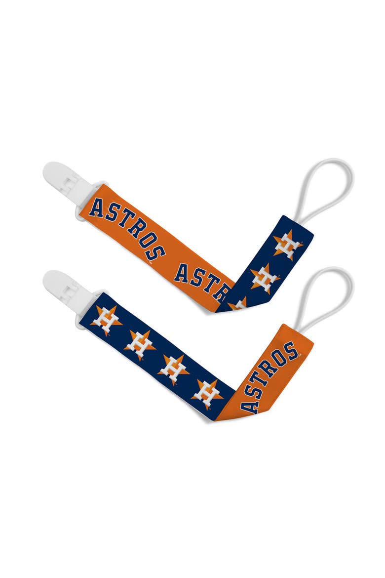 Houston Astros Pacifier Clip 2-Pack, Main, color, Multicolor