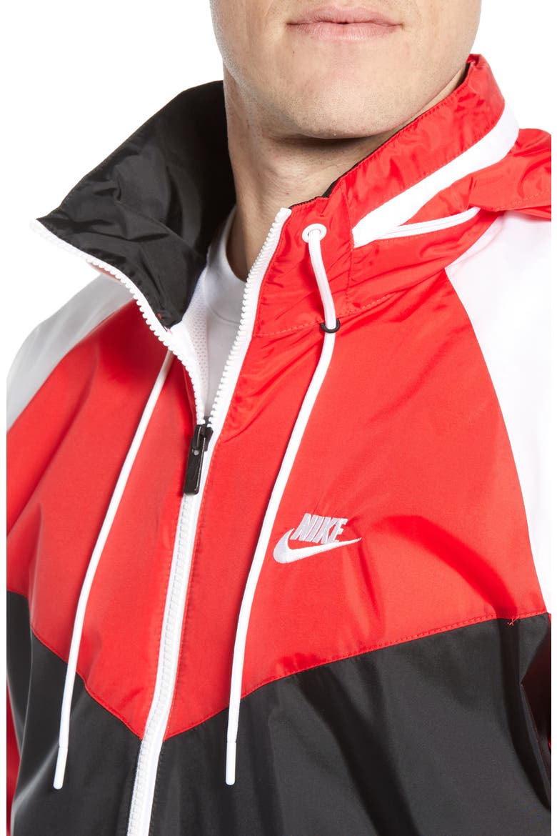 Winderunner Jacket, Alternate, color, BLACK/ UNIVERSITY RED/ WHITE