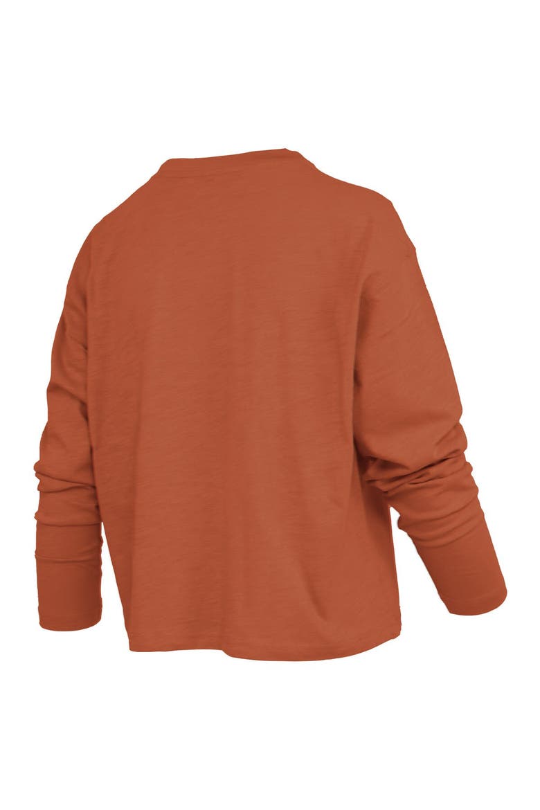 Women's Pressbox Texas Orange Texas Longhorns Motley Boxy Waist-Length Long Sleeve T-Shirt, Alternate, color, Burnt Orange