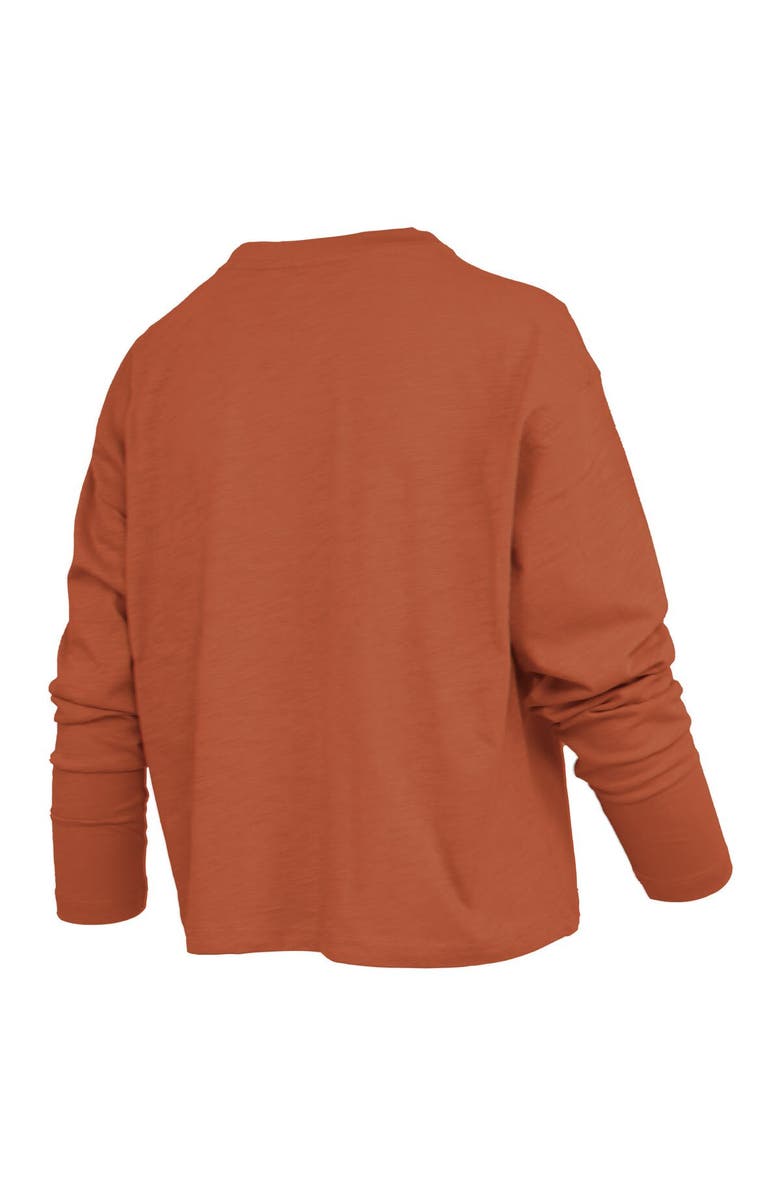 PRESSBOX Women's Pressbox Texas Orange Texas Longhorns Motley Boxy Waist-Length Long Sleeve T-Shirt, Alternate, color, Burnt Orange