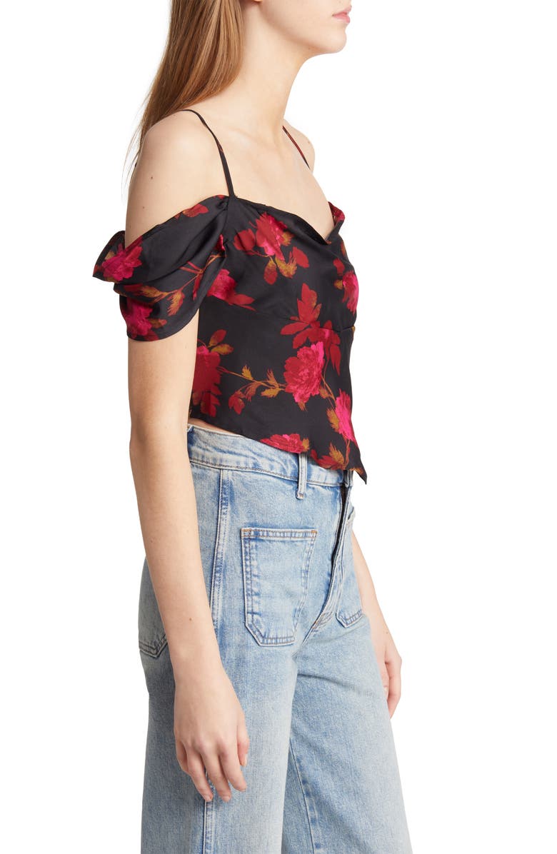 Free People Cassandra Floral Off the Shoulder Blouse, Alternate, color,
