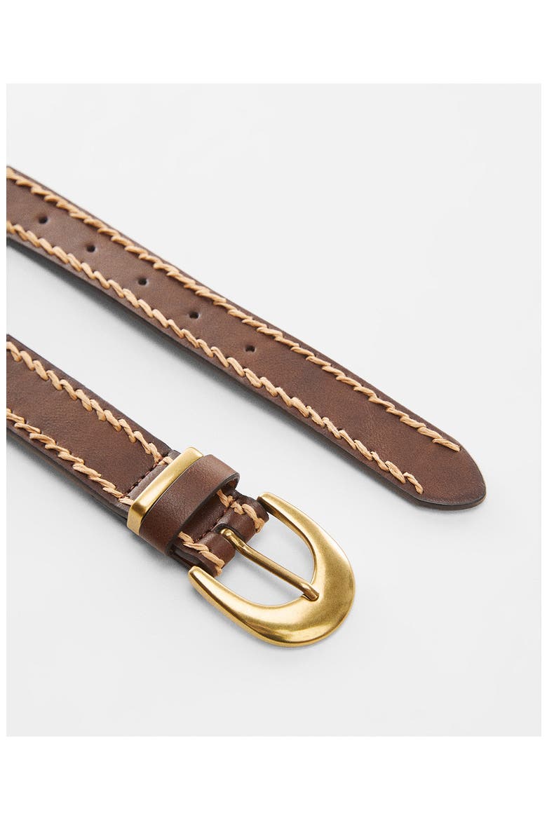Monique Faux Leather Belt, Alternate, color, BROWN