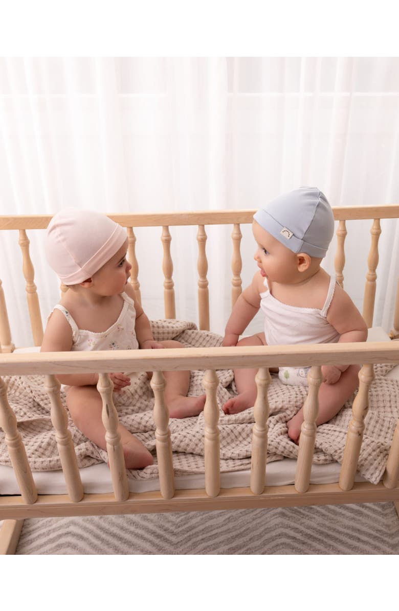 MiniMoi 3 Pair Baby Combed Cotton Ditsy Floral Bodysuits, Alternate, color, Winter White Multi