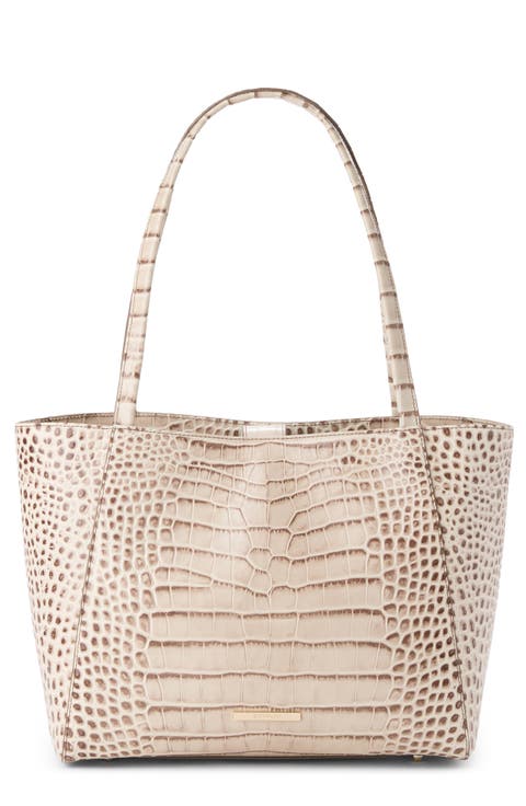 Mona Croc Embossed Leather Tote