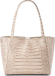 Brahmin Mona Croc Embossed Leather Tote