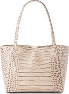 Brahmin Mona Croc Embossed Leather Tote