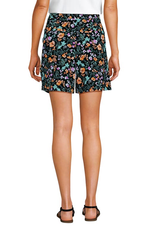 Lands' End Creaseless High Rise 7" Shorts In Black