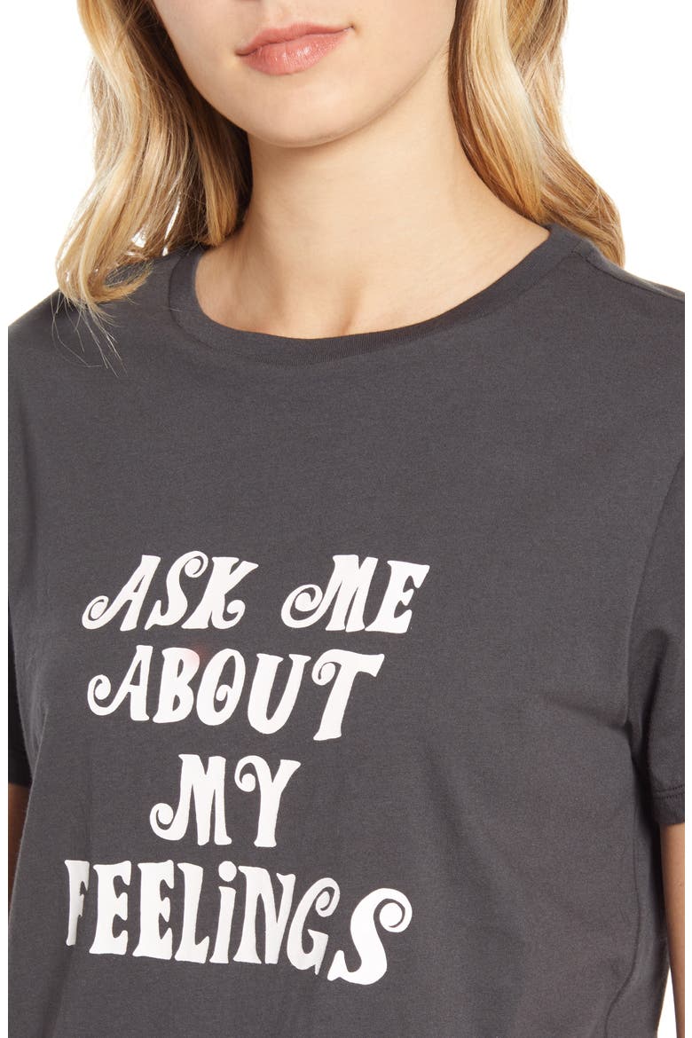 Ask Me About My Feelings Tee, Alternate, color, BLACK