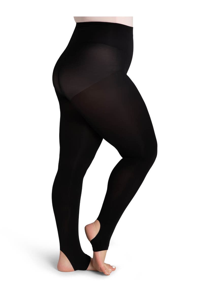 Ultra Soft Self Knit Waistband Stirrup Tight, Main, color, black