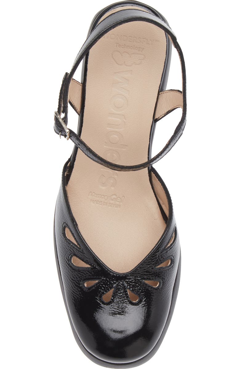 Wonders Ankle Strap Platform Pump, Alternate, color, Lack Black