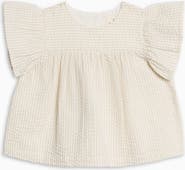 KENDI by Colored Organics Organic Viv Seesucker Ruffle Top