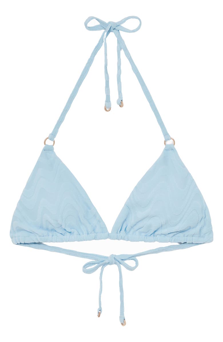 Reiss Wynee Triangle Bikini Top, Alternate, color, Blue