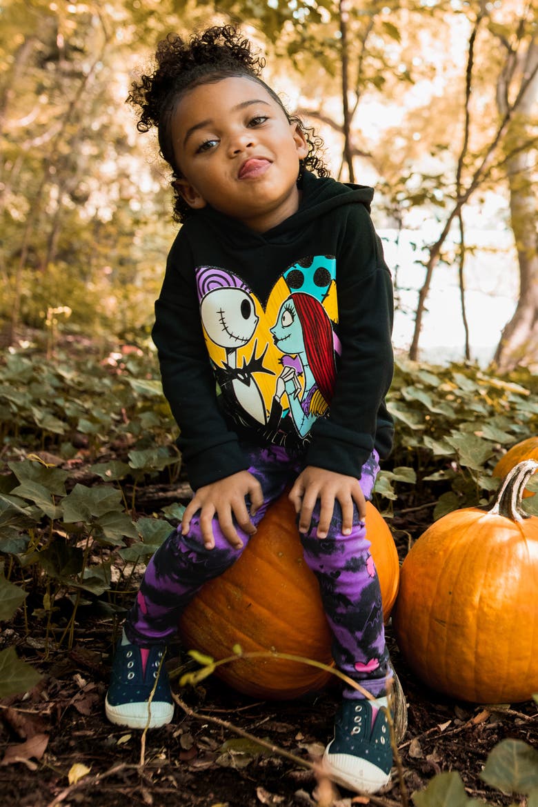 Nightmare Before Christmas Fleece Hoodie and Leggings Set, Alternate, color, Jack Sally Purple