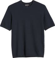Emporio Armani Short Sleeve Basket Stitch Sweater