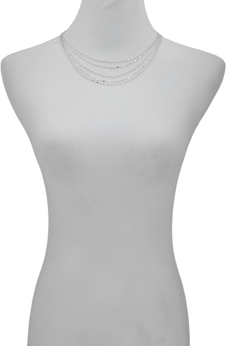 Vince Camuto Multi-Strand Necklace, Alternate, color, Silver Tone