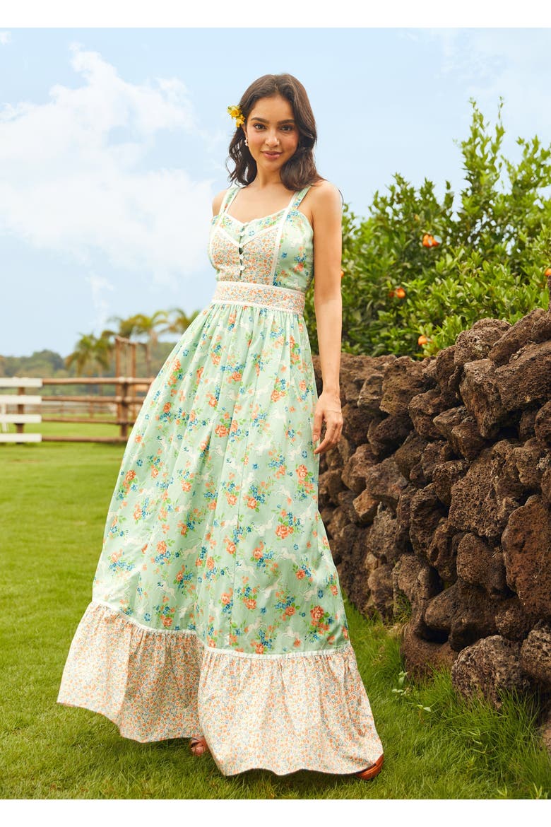 Jenny Tiered Maxi Sundress, ModCloth x Gunne Sax, Alternate, color, Unicorn Tapestry