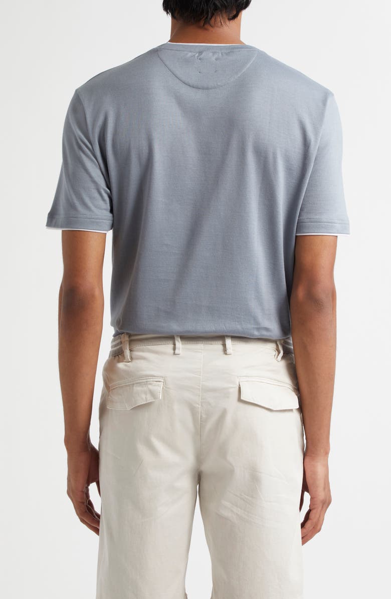 Eleventy Cotton T-Shirt, Alternate, color, 080113 Denim White Lt Grey