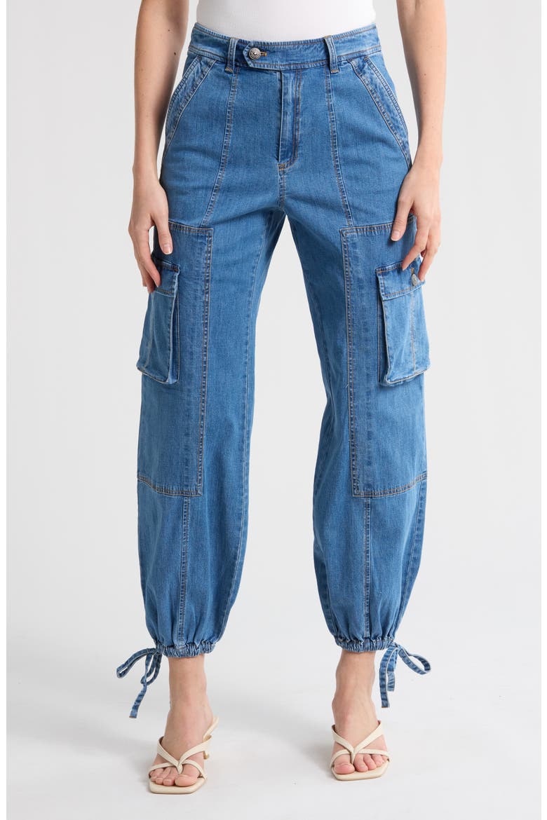 Zola Cargo Jeans, Main, color, LIGHT WASH