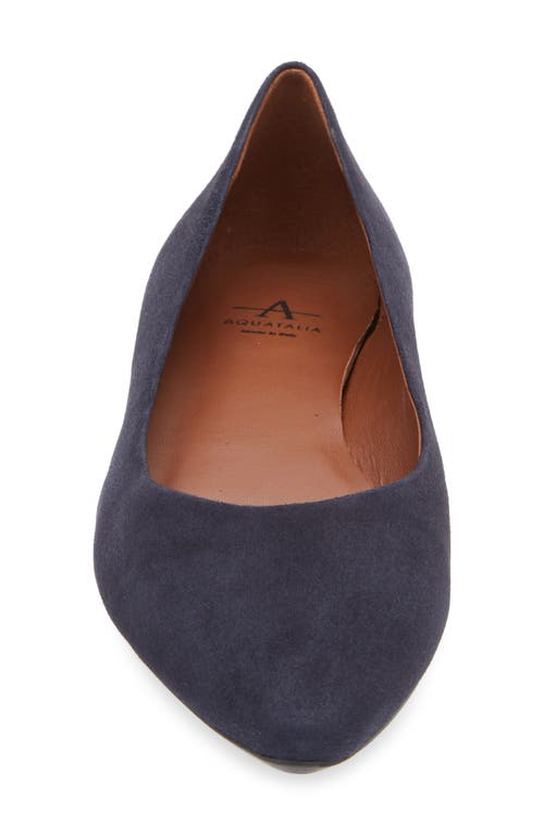 Aquatalia Penina Flat In Navy