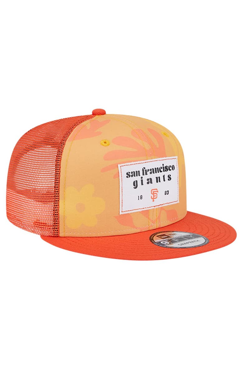 New Era Men's New Era Orange San Francisco Giants Bikini Bottom Trucker 9FIFTY Snapback Hat, Alternate, color, Orange