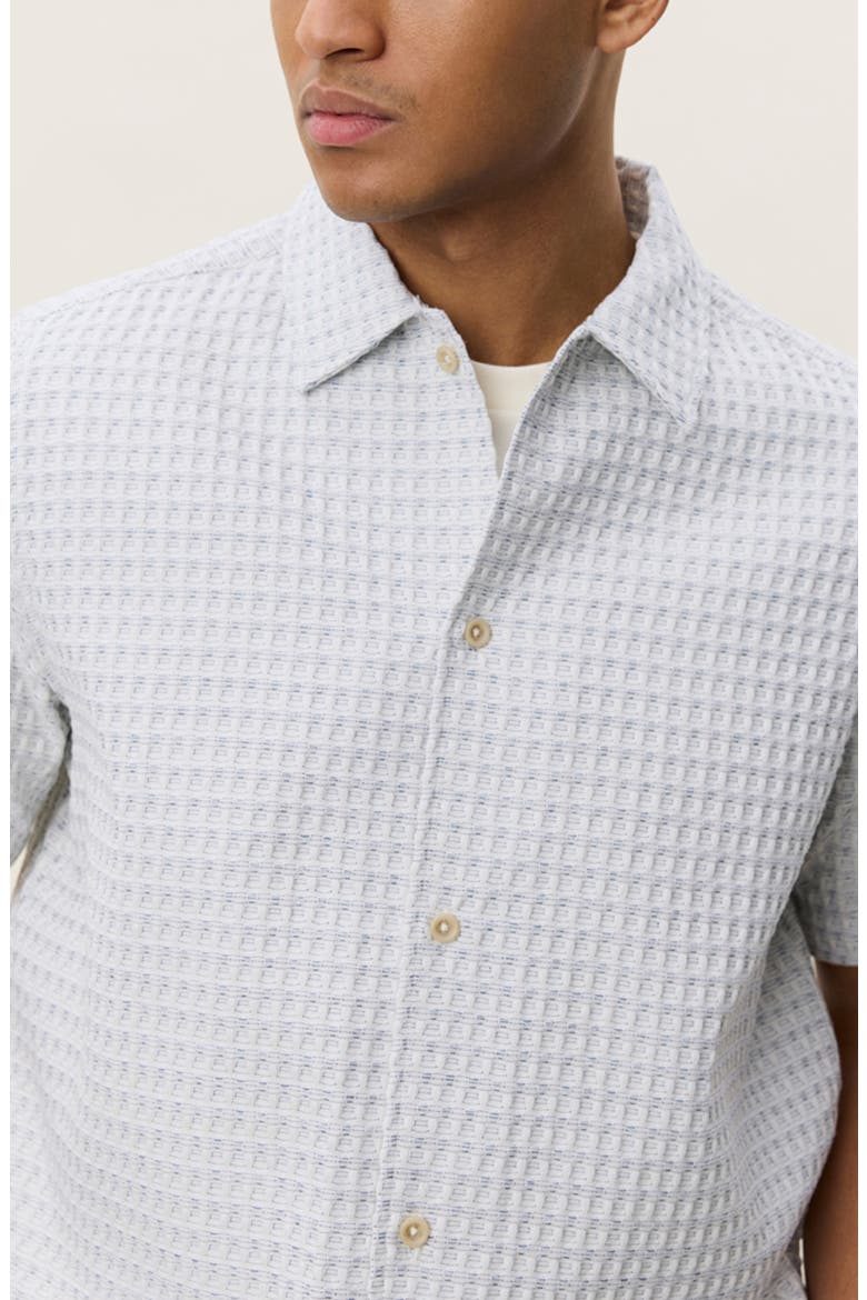 Check Cotton Seersucker Button-Up Shirt, Alternate, color, LIGHT IVORY