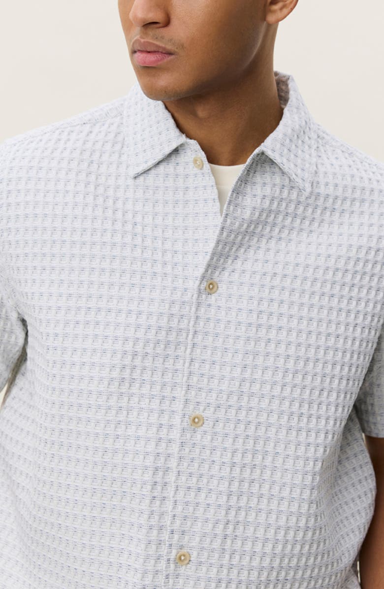 Les Deux Check Cotton Seersucker Button-Up Shirt, Alternate, color, Light Ivory
