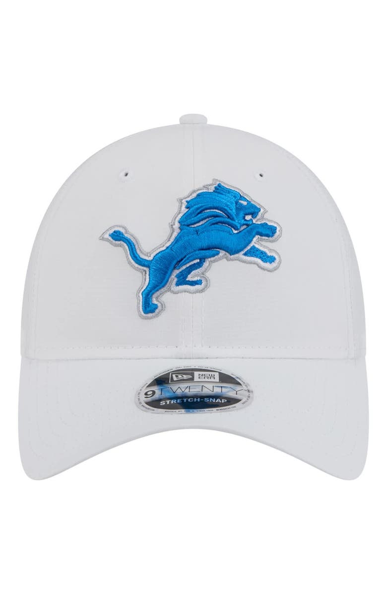 New Era Men's New Era White Detroit Lions Active Ripstop 9TWENTY Stretch-Snap Hat, Alternate, color, 