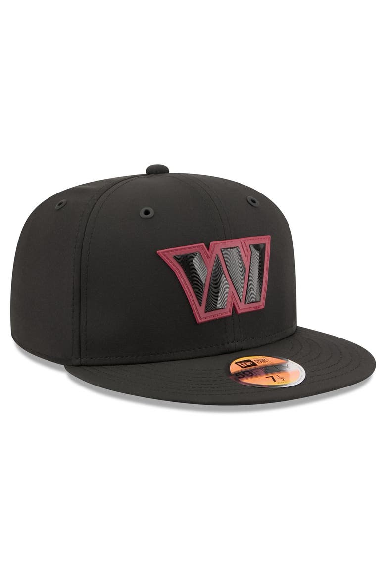Men's New Era Black Washington Commanders 2026 Sideline 59FIFTY Fitted Hat, Alternate, color, Black