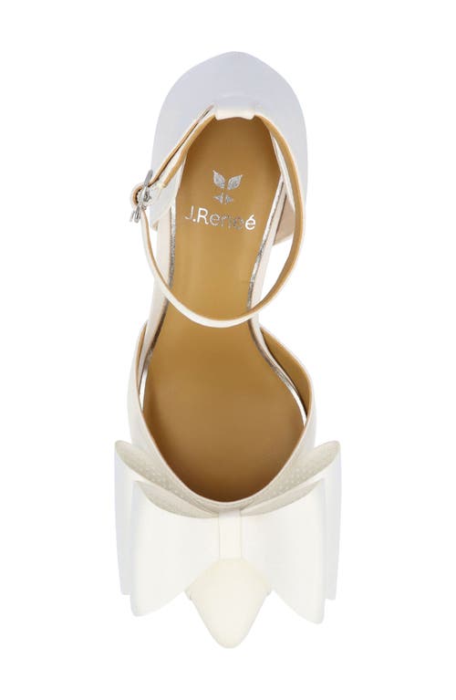 J. Reneé Pammie Ankle Strap Pointed Toe Pump In White