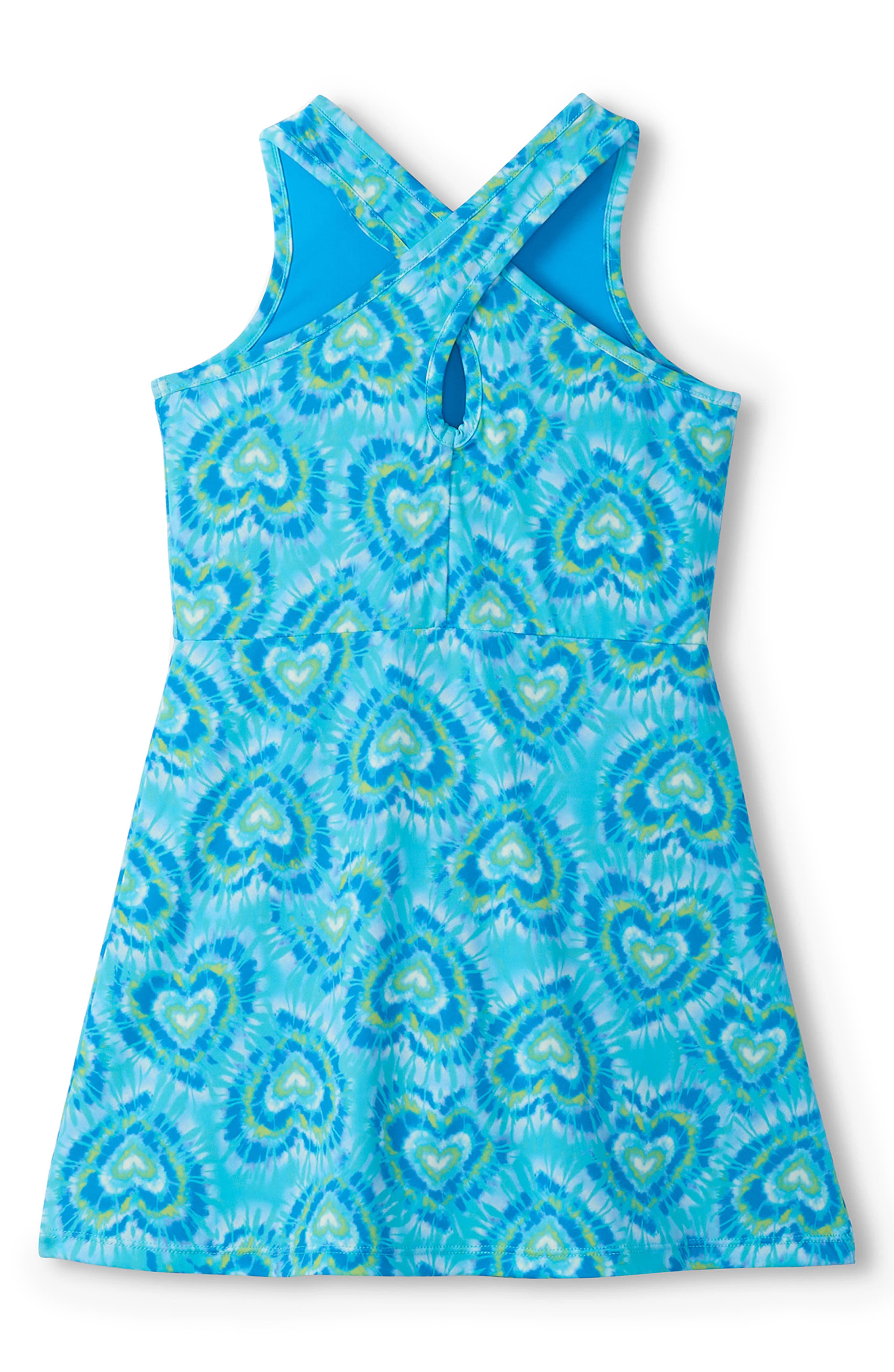 Hatley Kids' Blue Candy Hearts Active A-Line Dress | Nordstrom