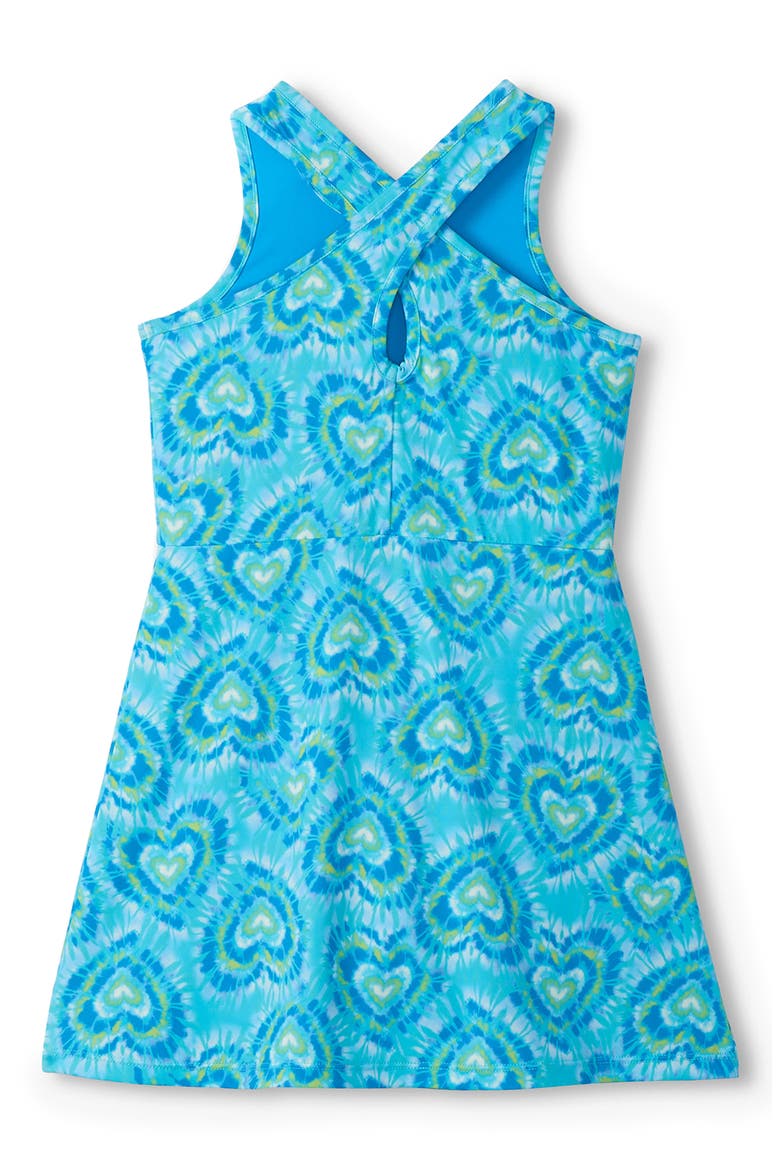 Kids' Blue Candy Hearts Active A-Line Dress, Alternate, color, BLUE
