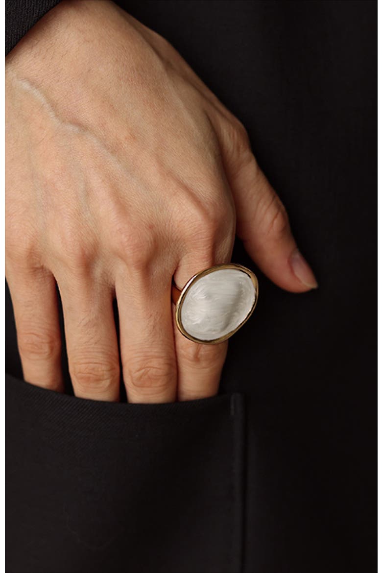 Ripple Ring, Alternate, color, White & Gold