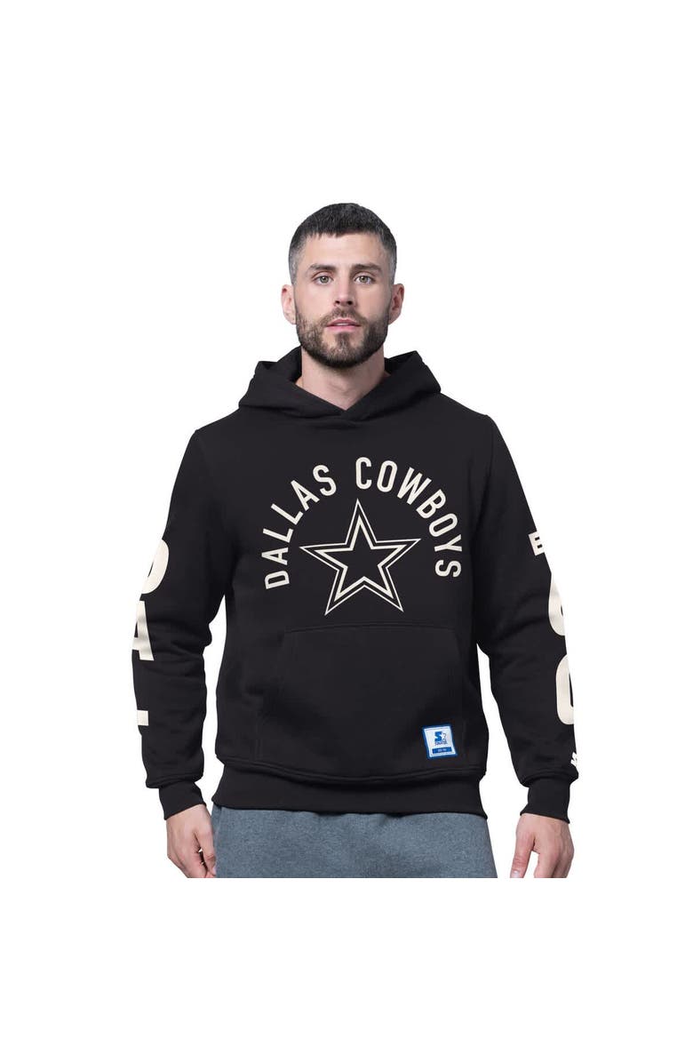 STARTER Men
s Starter Black Dallas Cowboys Handoff Fleece Hoodie Sweatshirt, Main, color, Black