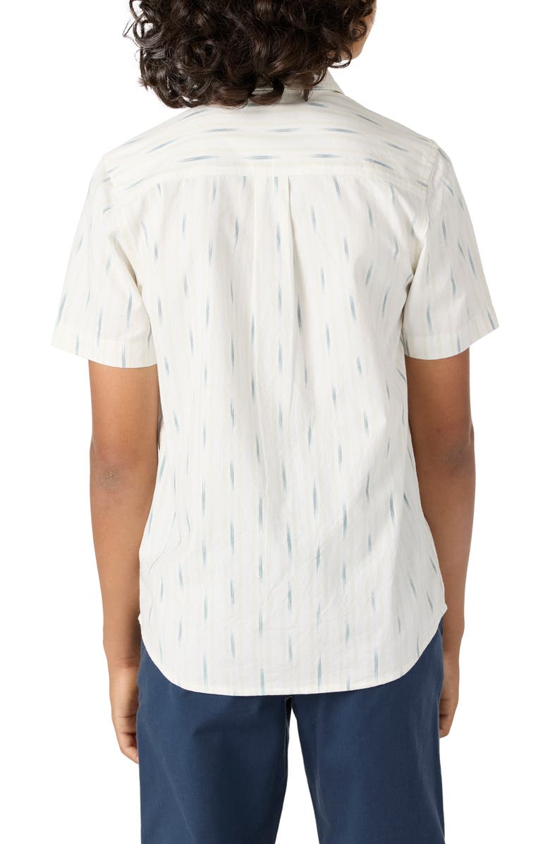 O'Neill Kids' Seafaring Ikat Short Sleeve Cotton Button-Up Shirgt, Alternate, color,