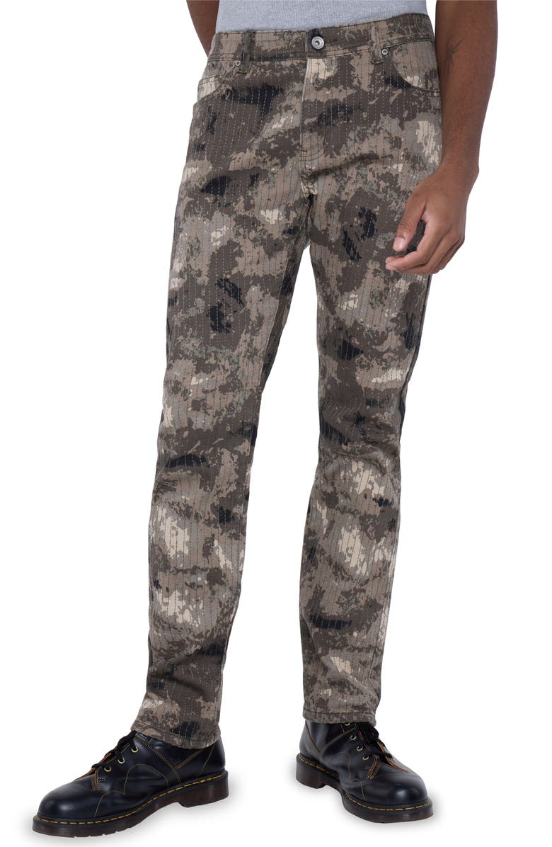 XRAY Camo Print Stitched Skinny Jeans, Alternate, color, 