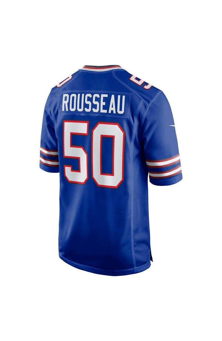 Nike Men's Nike Gregory Rousseau Royal Buffalo Bills 2021 NFL Draft First Round Pick Game Jersey, Alternate, color,