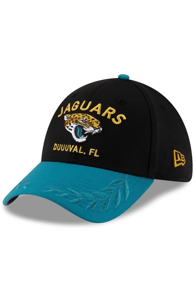 Men's New Era  Black/Teal Jacksonville Jaguars 2025 NFL Draft 39THIRTY Flex Hat, Main, color, Black