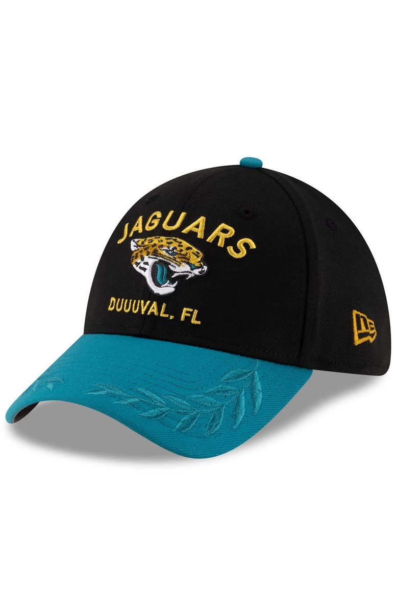 New Era Men's New Era Black/Teal Jacksonville Jaguars 2025 NFL Draft 39THIRTY Flex Hat, Main, color, Black