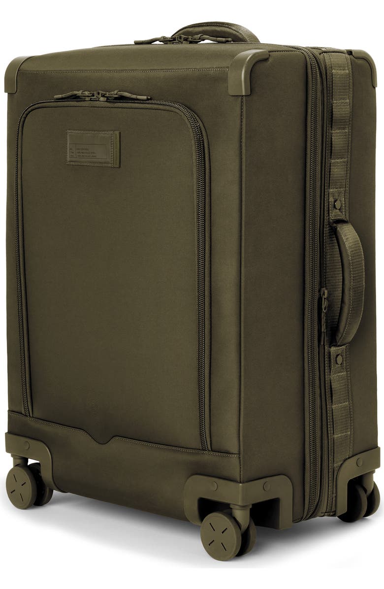 Dagne Dover Sydney Checked Rolling Luggage, Alternate, color, Dark Moss