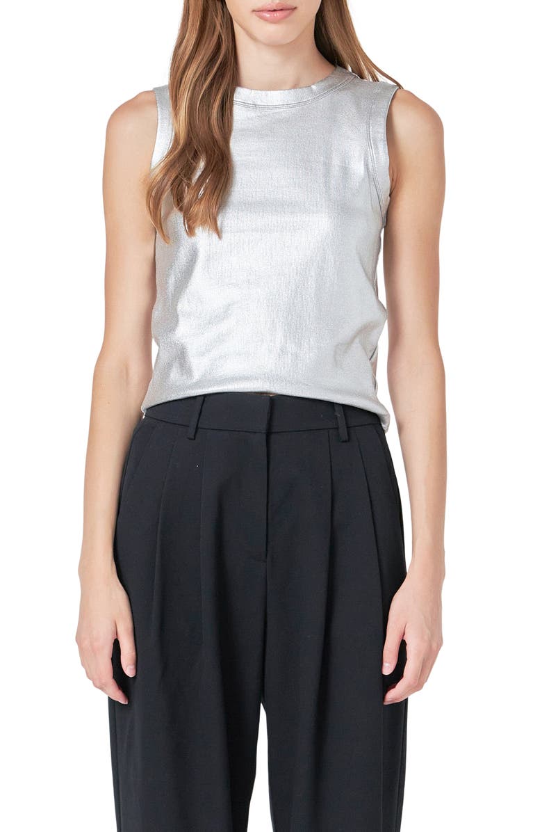 Endless Rose Metallic Ribbed Top, Main, color, 