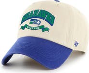 '47 Men's '47  Natural/Royal Seattle Seahawks Two-Tone Clean Up Adjustable Hat
