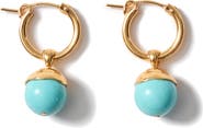 Chan Luu Semiprecious Stone Bell Hoop Earrings