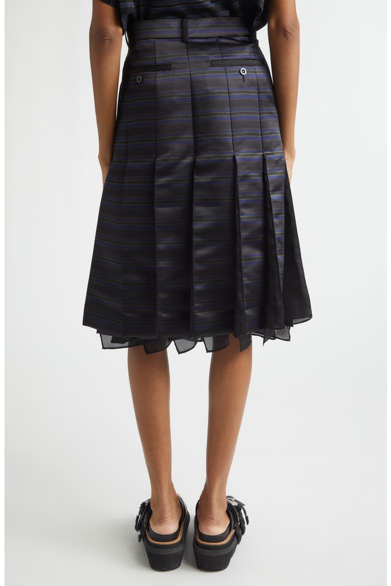 Pleated Horizontal Stripe Skirt (Women) | Nordstrom