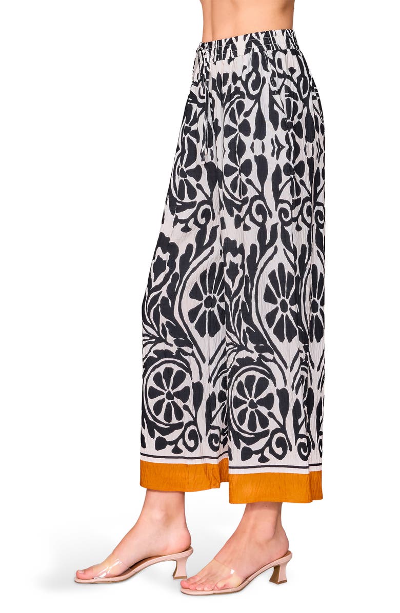 MELLODAY Floral Print Wide Leg Pants, Alternate, color,