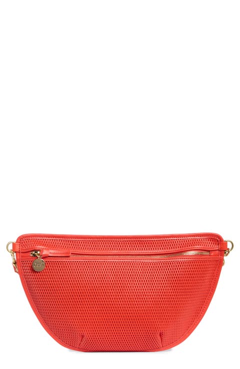 Grande Diamond Perforated Leather Belt Bag