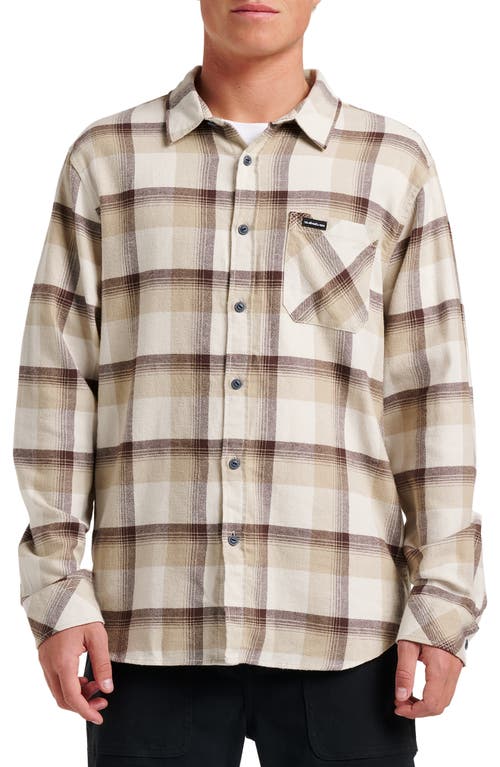 Quiksilver Penmar Check Cotton Flannel Button-up Shirtr In Multi