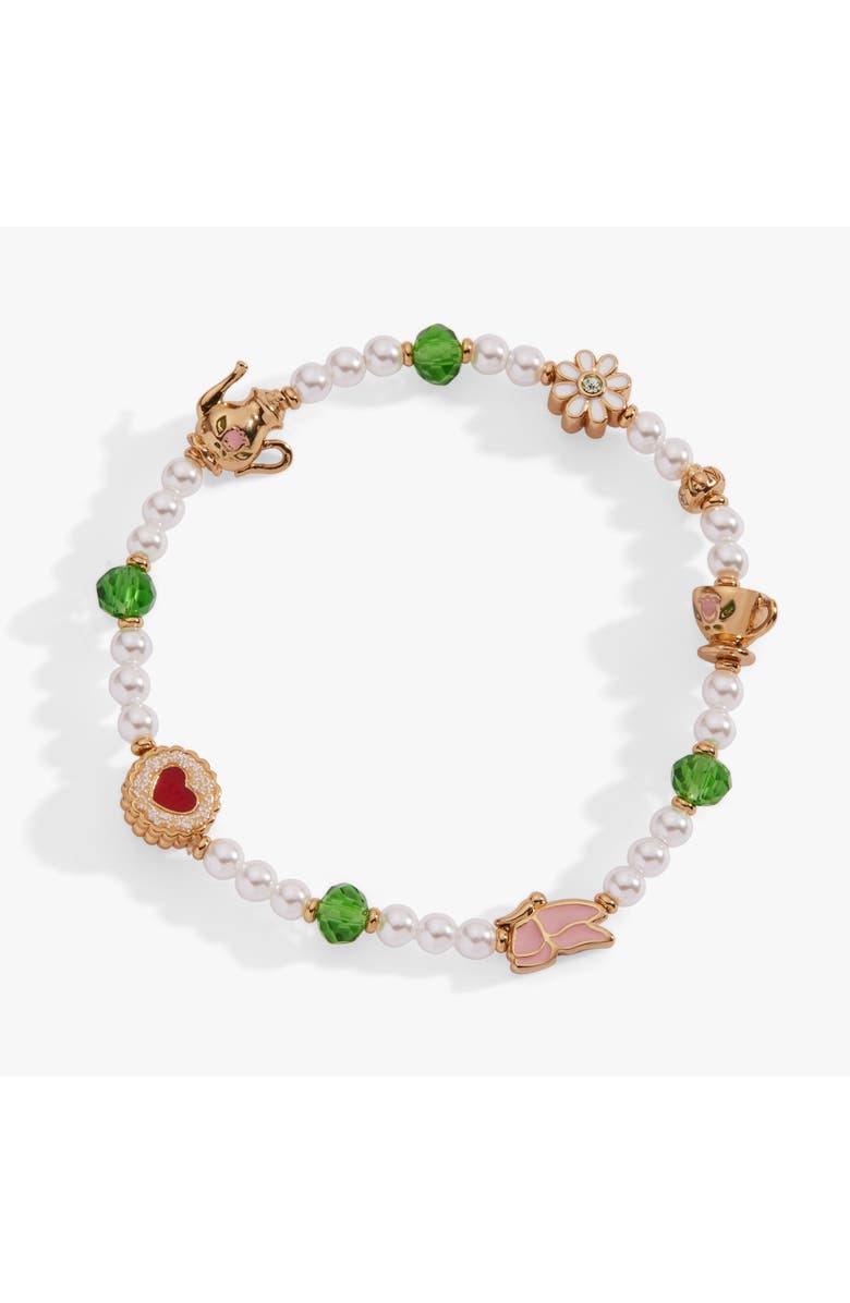 Alex and Ani Tea Party Beaded Stretch Bracelet, Alternate, color,