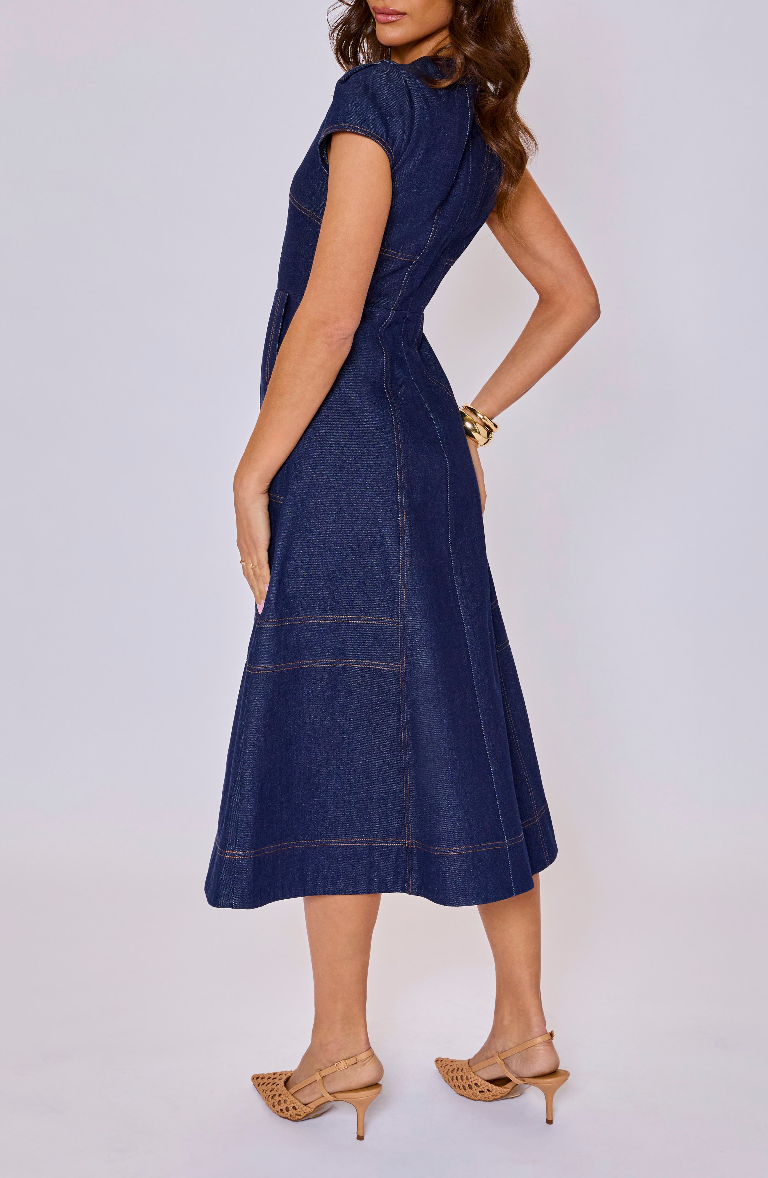 calf length denim dress Amazon.com: Women's Long Sleeve Button Down Denim Work Dress Casual Midi Jean Dresses Knee Length Bodycon Slim Fit Back Slit Gown : Clothing, Shoes & Jewelry
