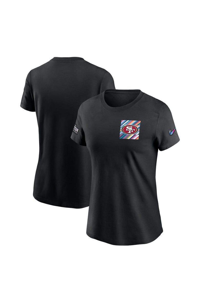 Women's Nike  Black San Francisco 49ers 2023 NFL Crucial Catch Sideline Tri-Blend T-Shirt, Main, color, Black
